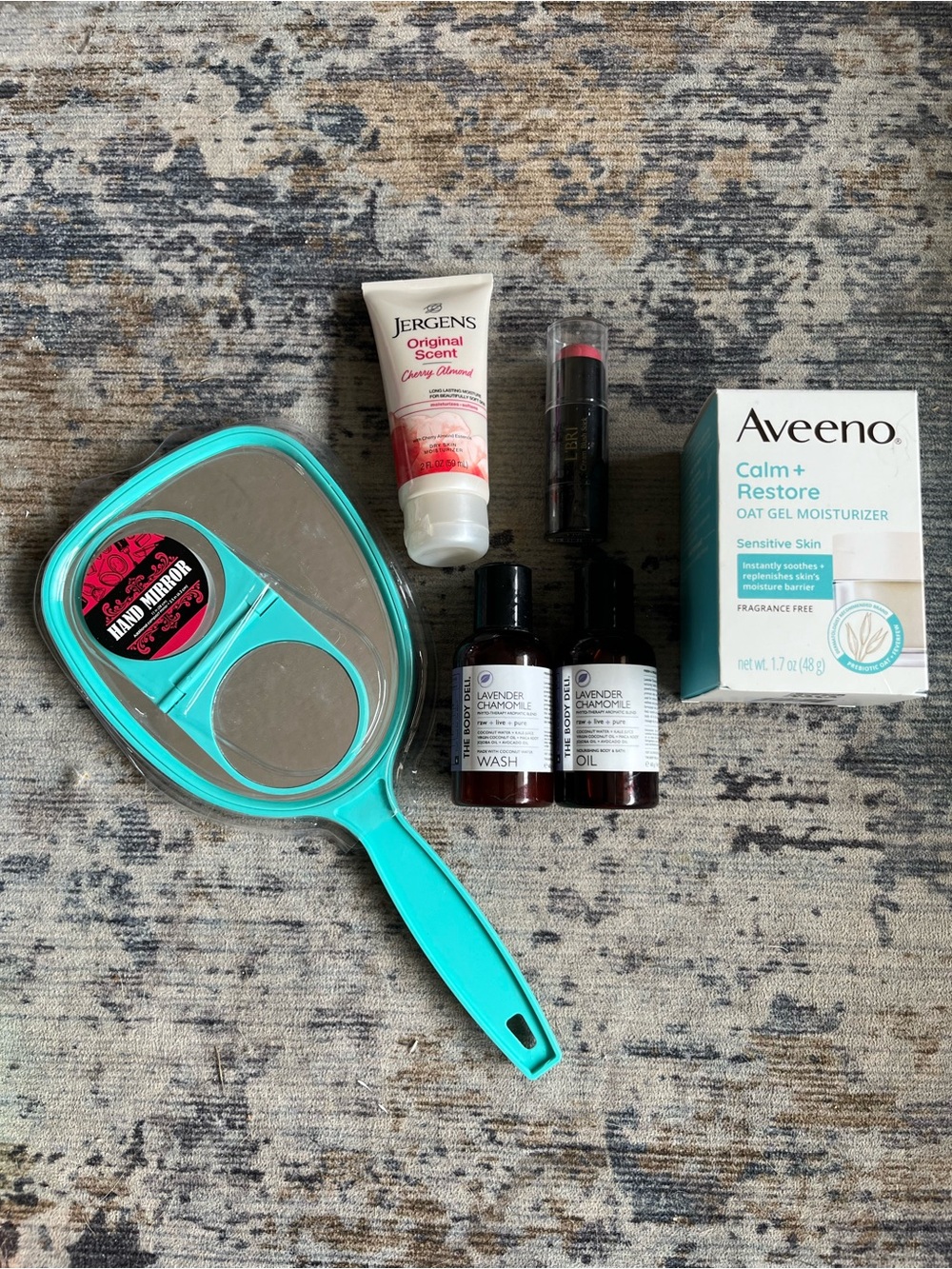 Travel Beauty BUNDLE with Navy Floral Cosmetic Case over $70 value - Picture 2 of 3